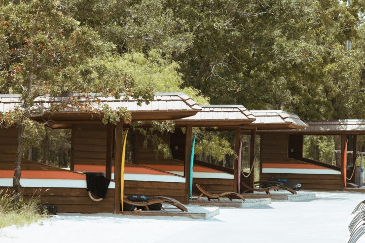 image of private cabanas available for guest at waco surf a texas water park